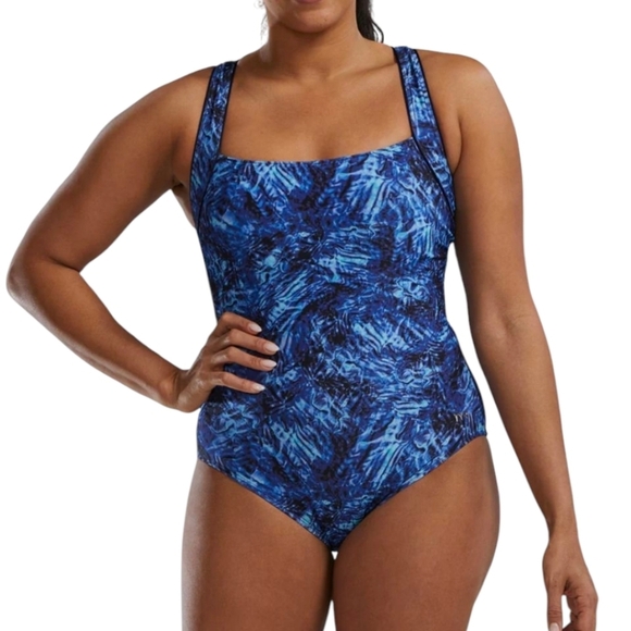 TYR Expression Durafast Elite Square Neck Controlfit One Piece Size 12 NWOT - Picture 1 of 6